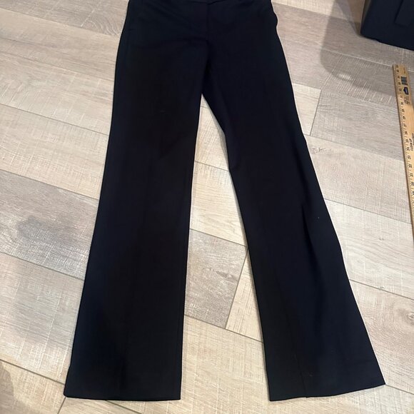 ANN TAYLOR WOMENS 8 TALL BLACK DRESS PANTS - Picture 1 of 8
